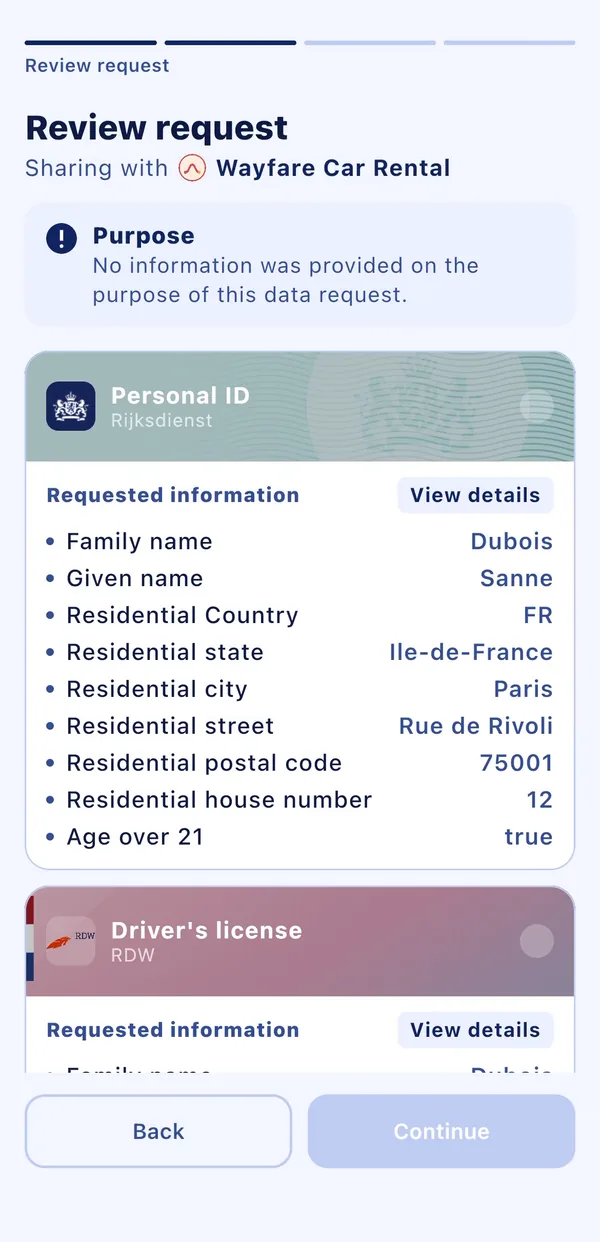 The verifier asks