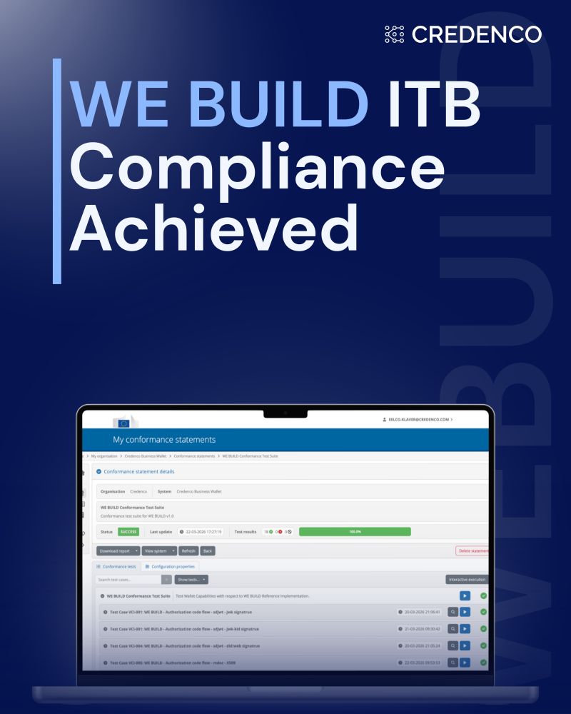 Credenco Business Wallet passes WE BUILD compliance