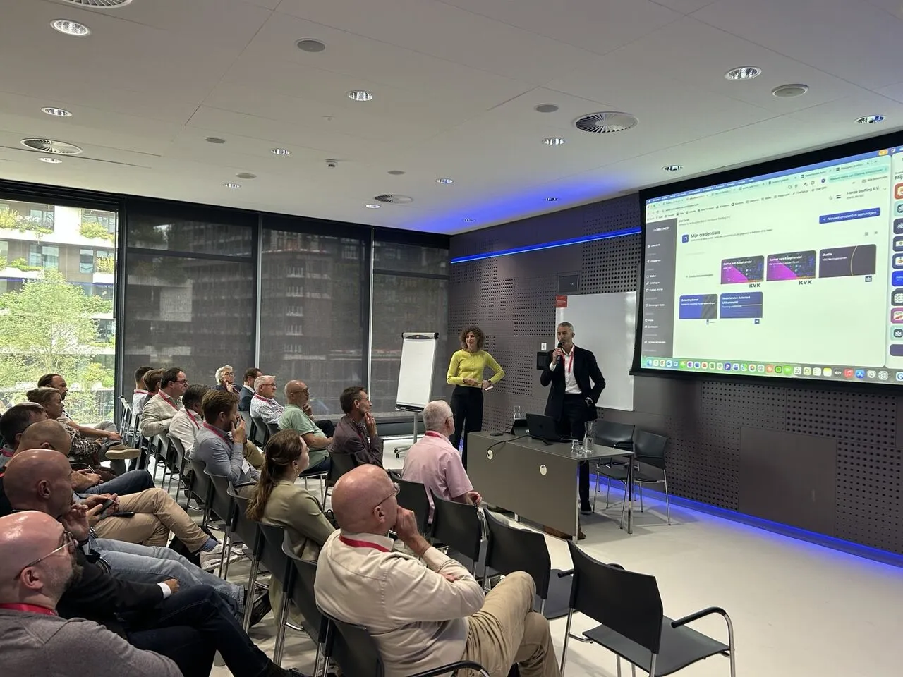 Audience following the live Business Wallet demonstration at the second ECP Symposium on the European Business Wallet