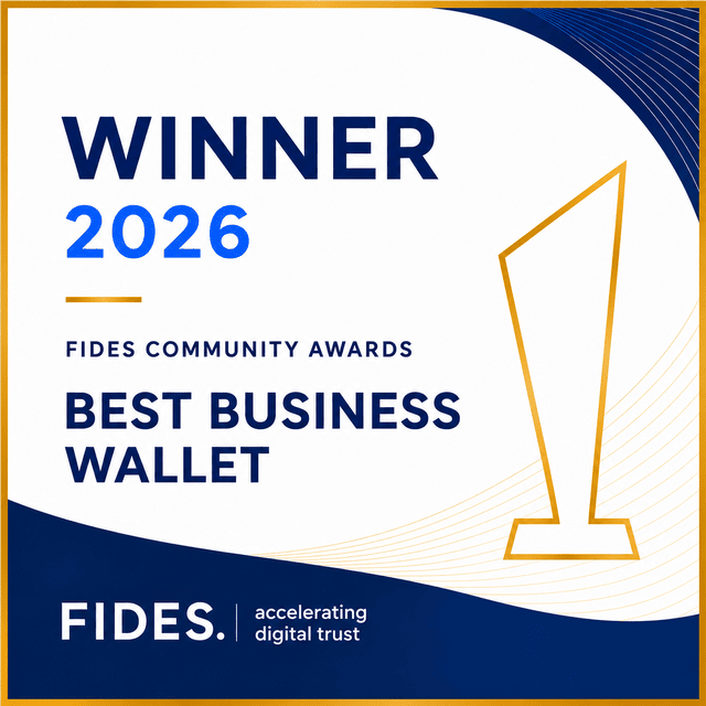 FIDES Community Awards 2026 winner badge: Best Business Wallet